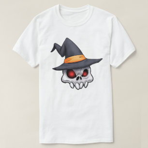 Camiseta Mau Creepy Halloween Skull Witch