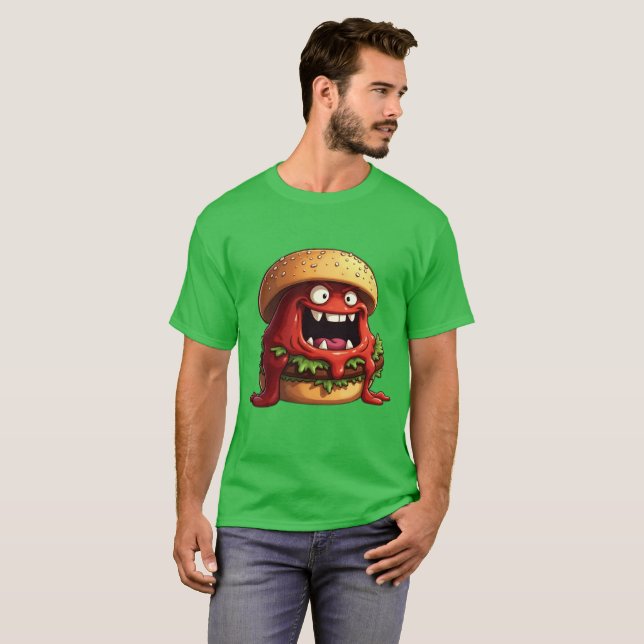Camiseta MAU de comida de Monstros de (Frente Completa)