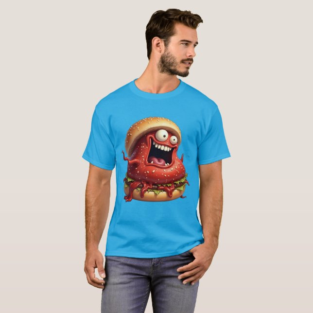 Camiseta MAU de comida de Monstros de (Frente Completa)