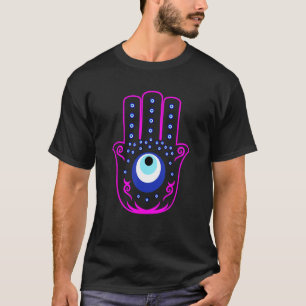 Camiseta Mau de proteção ocular nazar turca mão de presunto