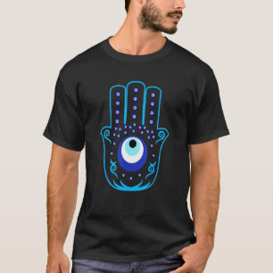 Camiseta Mau de proteção ocular nazar turca mão de presunto