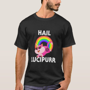 Camiseta Mau de Satã de Hail Lucipurr Cat Unicorn Gótico de