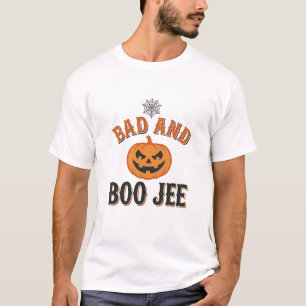 Camiseta Mau E Boo Jee Abóbora De Halloween Gráfica_1