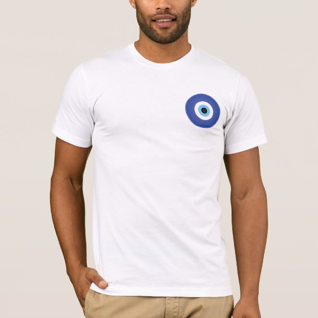 Camiseta Mau grego azul branco (Frente)