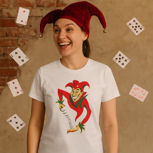 Camiseta Mau Grinning Jester Joker com Jack-in-the-Box