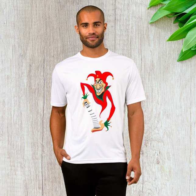 Camiseta Mau Grinning Jester Joker com Jack-in-the-Box (Criador carregado)