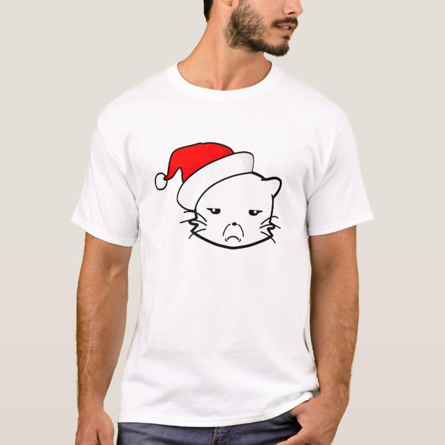 Camiseta Mau humor Cat Christmas Edition (Frente)