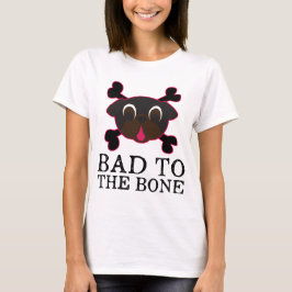 Camiseta Mau Para O Tee Do Pug Preto Osso
