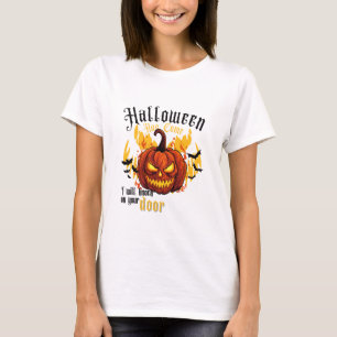 Camiseta Mau Pumpkin Halloween Design de Fantasia Escura