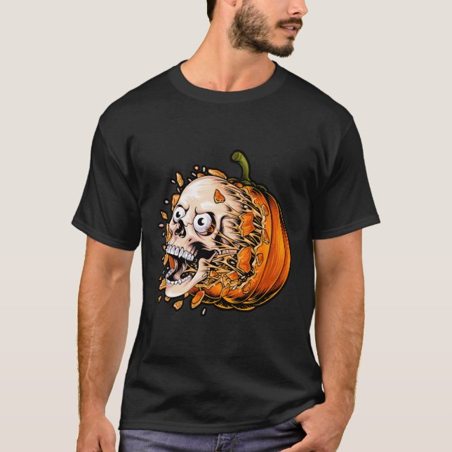 Camiseta Mau Pumpkin Skull Breakout Tee (Frente)