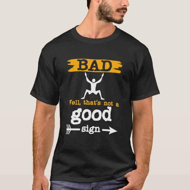 Camiseta Mau Sinal Engraçado Homens Sarcásicos Mulheres Adu (Frente)
