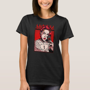 Camiseta Mau Tatuada Garota Unholy Anti-Cristo Demonic Folg