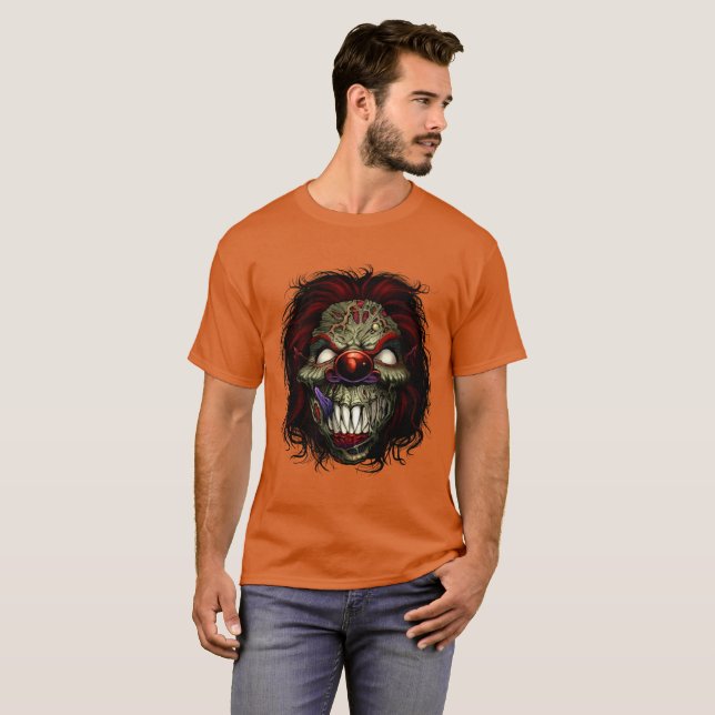 Camiseta Mau Zombie Clown, (Frente Completa)