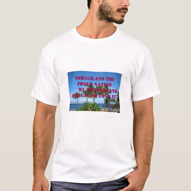 Camiseta Maui64, SOMALILAND a NAÇÃO ORGULHOSA      MEU Mot… (Frente)