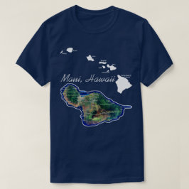 Camiseta Maui Havaí Com Ilhas Havaianas