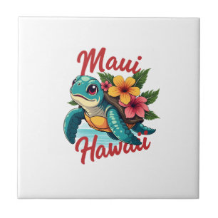 Camiseta Maui Havaí Menina Mulheres Crianças Tarta