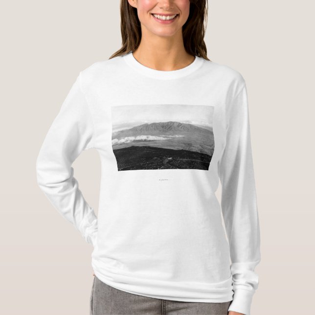 Camiseta Maui, Havaí - vista da parte superior de Haleakala (Frente)