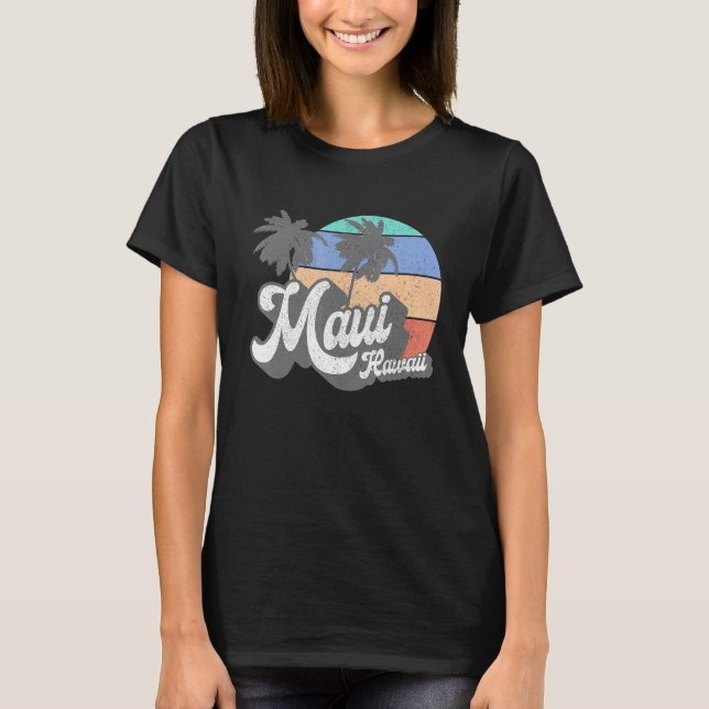 Camiseta Maui Hawaii Hawaii Hawaiian Beach Re, de 70 anos (Frente)