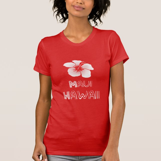 Camiseta Maui Hawaii Hibiscus Flower (Frente)