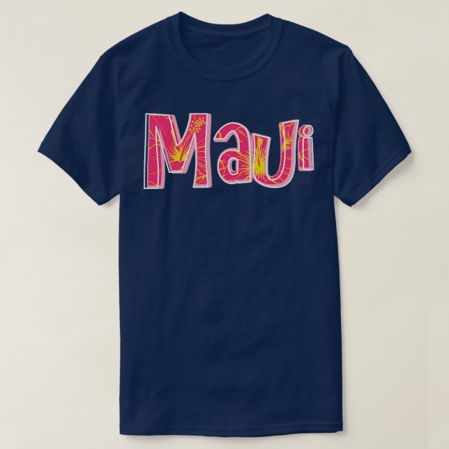 Camiseta Maui Hawaii Hibiscus Flower TSirt (Frente do Design)