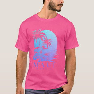 Camiseta Maui Hawaii Hibiscus Hawaiian Flores Souvenir Sur