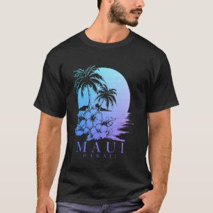 Camiseta Maui Hawaii Hibiscus Hawaiian Flores Souvenir Sur