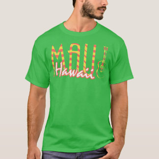 Camiseta Maui Hawaii - Instrumento Musical de Guitarra TShi