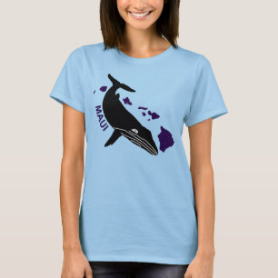 Camiseta Maui - Hawaii Purple Islands Humpback