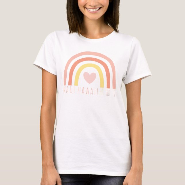 Camiseta Maui Hawaii Rainbow (Frente)