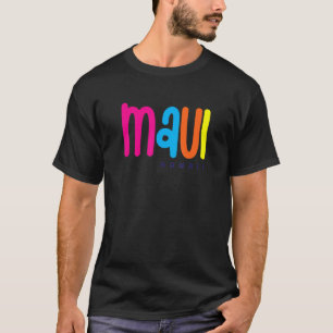 Camiseta Maui Hawaii Vintage - Vacinação Colorida de Praia