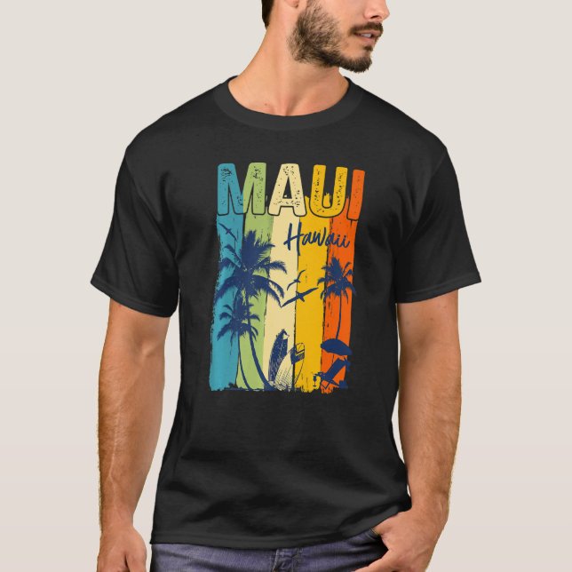 Camiseta Maui Hawaiian Family Vacation Matching Group Premi (Frente)