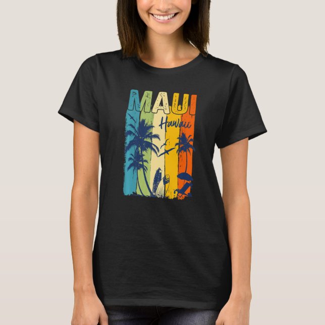 Camiseta Maui Hawaiian Family Vacation Matching Group Premi (Frente)