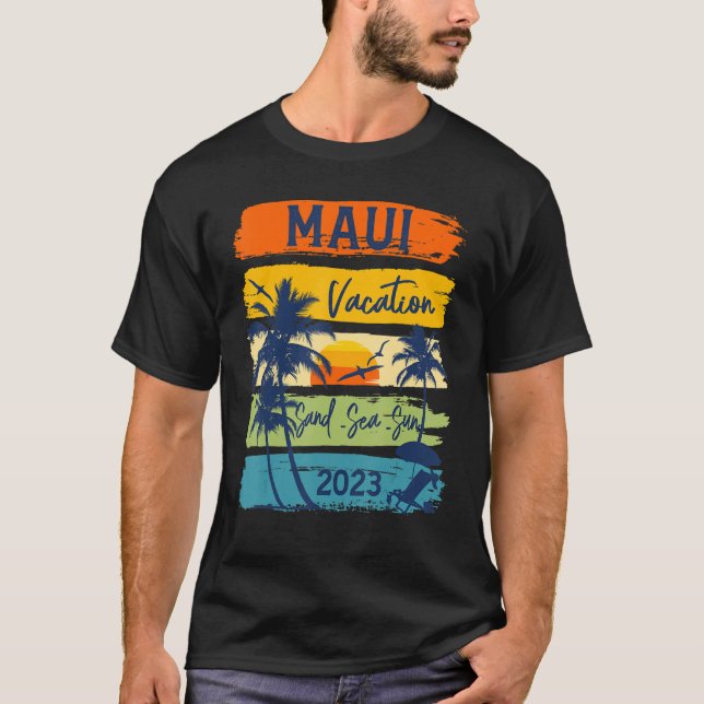 Camiseta Maui Hawaiian Vacation 2023 Matching Family Group (Frente)