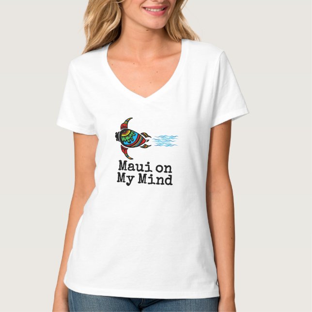 Camiseta Maui na minha tartaruga mental (Frente)