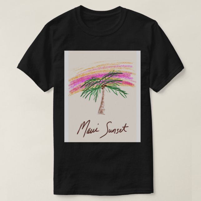 Camiseta Maui Sunset TShirt (Frente do Design)