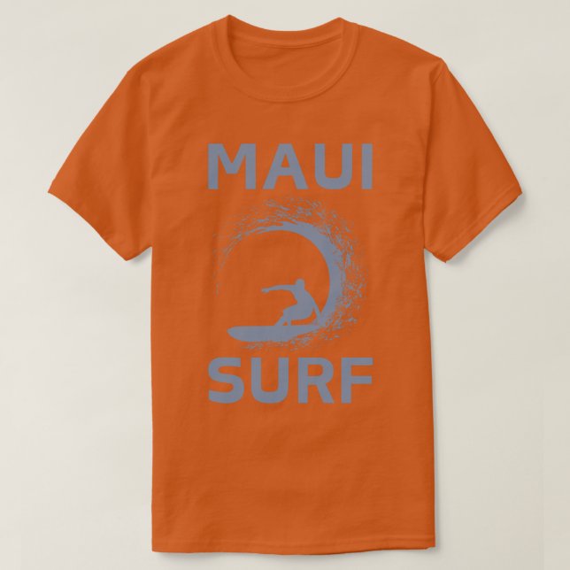 Camiseta Maui Surf Blue Hawaii TShirt (Frente do Design)