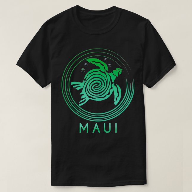 Camiseta Maui Tribal Turtle (Frente do Design)