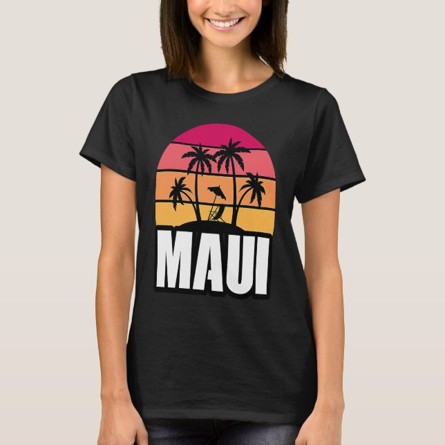 Camiseta Maui Vacation Beach Souvenir (Frente)