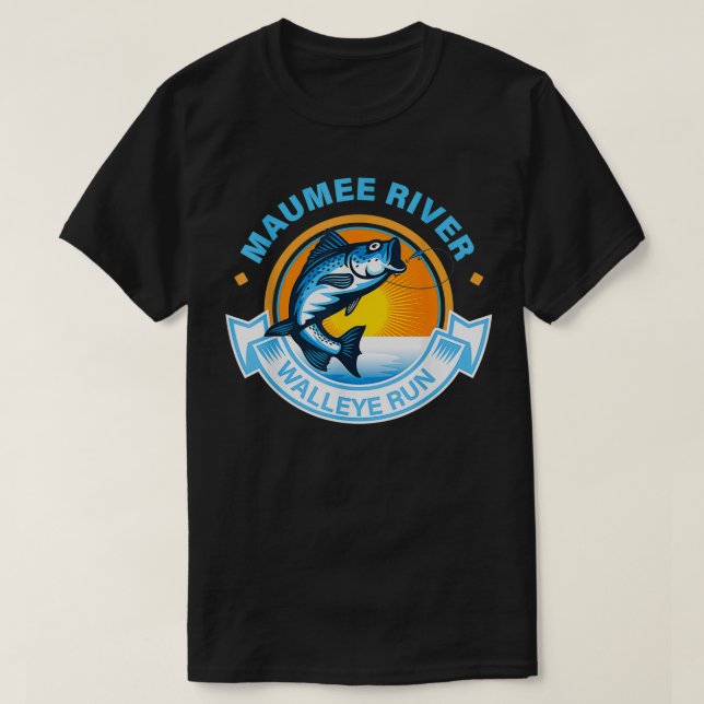 Camiseta Maumee River Walleye Run Tee (Frente do Design)