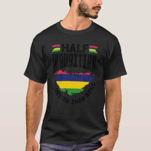 Camiseta Maurícia Bandeira Mauriciana Metade Mauriciano É M