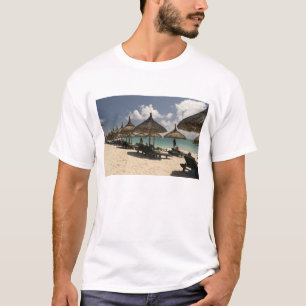 Camiseta Maurícia, Poste de Flacq. Cena de praia em