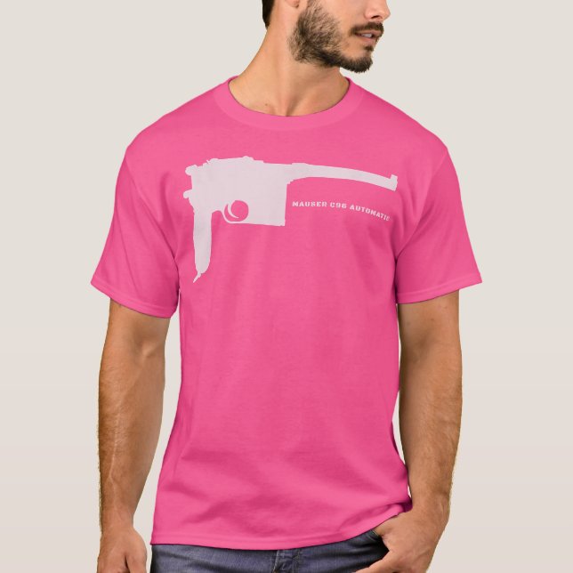 Camiseta Mauser C96 Automatic Ww1 Gun De Pistola Alemã (Frente)