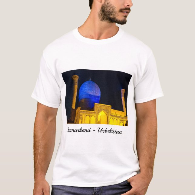 Camiseta Mausoléu de Amir Timur - Samarkand, Usbequistão (Frente)