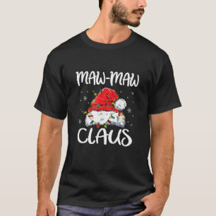 Camiseta Maw Maw Claus Natal Família Pajama Correspondendo