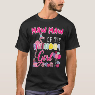 Camiseta Maw Maw Da Festa Do Tema Flamingo Da Rapariga De A