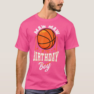 Camiseta Maw Maw Do Tema De Basquete Do Menino Do Aniversár