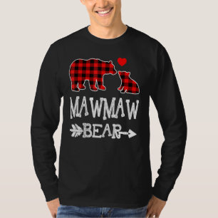 Camiseta Mawmaw Bear, Red Buffalo Xadrez Vovó Bear Pajam