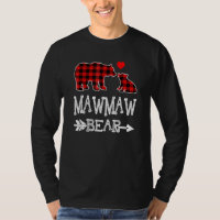 Mawmaw Bear Red Buffalo Xadrez Vovó Urso Pajama