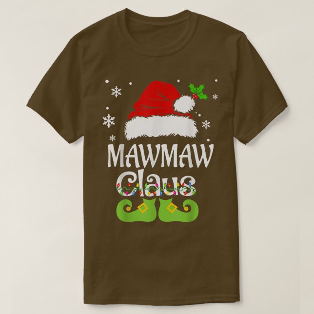 Camiseta Mawmaw Claus, Família Correspondente Mawmaw Claus  (Frente do Design)