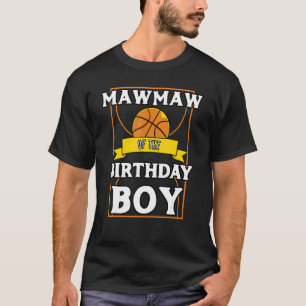 Camiseta Mawmaw Da Peça De Aniversário De Basquete De Anive